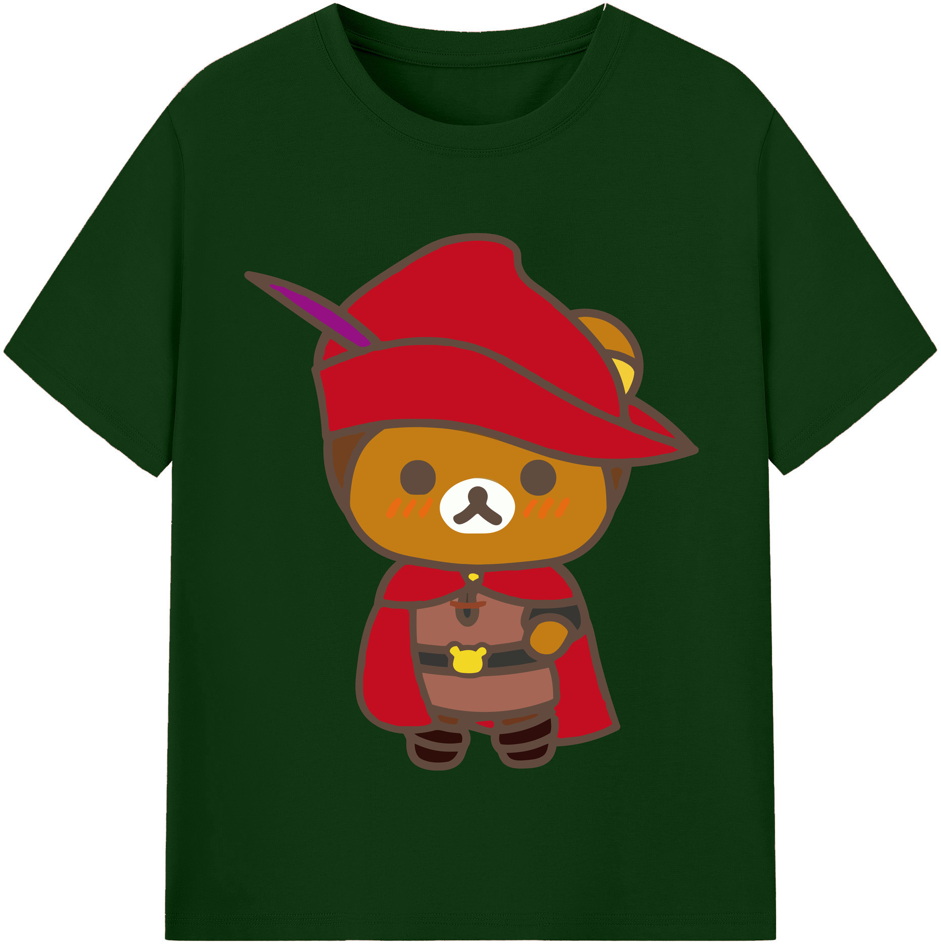 （画像用） リラックマ リラックマ キイロイトリ Rilakkuma Korilakkuma Kiiroitori 綿100％半袖Tシャツ（フロントプリント）